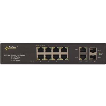 SWITCH PoE 12-portowy do 8 kamer IP PULSAR SFG108-90W